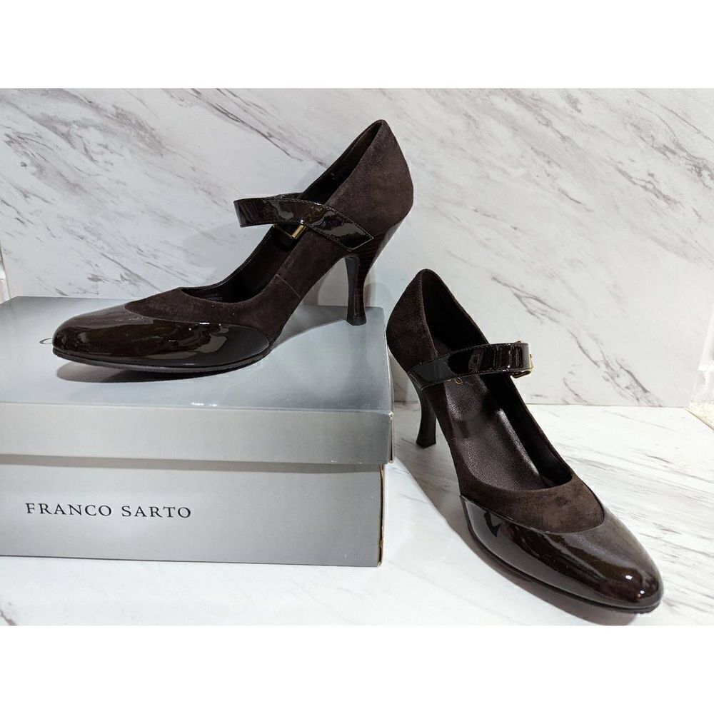 Franco Sarto Women's Brown Suede Mary Jane Heels Size 8M NWT